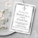 Recherche de croix argentée invitations Élégant