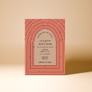 Recherche de coral mariage invitations Géométrique