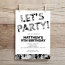 Recherche de camouflage anniversaire invitations Masculin