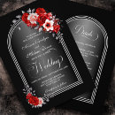 Recherche de noir rouge mariage invitations Gris