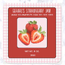 Recherche de étiquette de confiture de fraise autocollants Rouge