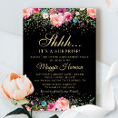 Zoek naar black floral invitations Zwart goud