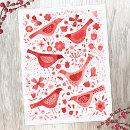 Recherche de oiseaux de noël cartes postales Aquarelle