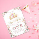Recherche de princesse 1ans anniversaire invitations Aquarelle florale