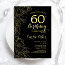 Zoek naar black floral invitations Verjaardagsfeest