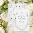 Recherche de floral noir et blanc invitations Monogramme