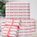 Recherche de père noël secret papier cadeau Rouge et blanc