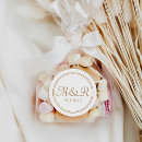 Recherche de initiales mariage autocollants Typographie moderne