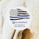 Recherche de retraités autocollants Ligne bleue mince