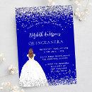 Recherche de bleu royal argent invitations Cobalt