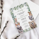 Recherche de forêt baby shower invitations Animal