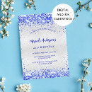 Recherche de bleu royal et argent invitations Invités