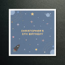 Zoek naar planeten servetten Blauw