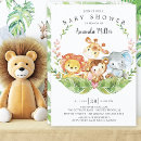 Recherche de safari baby shower fille invitations Moderne