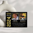 Recherche de black gold graduation invitations Fête de graduation