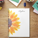 Zoek naar zonnebloemen notitieboeken Geel