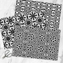 Recherche de motif intemporel papier cadeau Noir et blanc