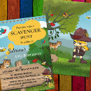 Zoek naar scavenger hunt party uitnodigingen Speurtocht