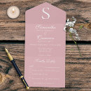 Recherche de monogramme rose invitations Classique