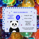 Recherche de de panda anniversaire invitations Fête du premier anniversaire