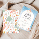 Recherche de mer anniversaire invitations Créatures de la mer