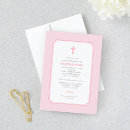Recherche de rose de filles baptême invitations Baby girl