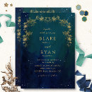 Recherche de celestial mariage invitations Bleu marine