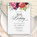 Recherche de son quatre vingtième anniversaire invitations Pour elle