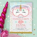 Recherche de partie de pyjama invitations Licorne