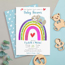 Recherche de boho baby shower garçon invitations Arc en ciel