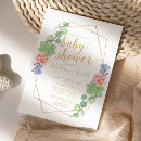 Recherche de succulent baby shower invitations Chic
