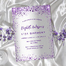 Recherche de étincelles anniversaire invitations Argent