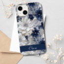 Recherche de fleurs bleues iphone coques Initiale
