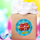 Recherche de anniversaire super héros autocollants Coloré