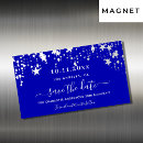 Recherche de bleu royal et blanc magnets Enregistrer la date