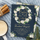 Recherche de son aquarelle florale invitations Baby