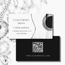 Recherche de guitare noire cartes visite Musicien