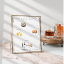 Recherche de poster mariage menus Moderne