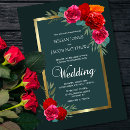Recherche de vert rouge or invitations Rose