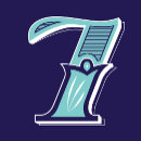 Recherche de sept autocollants Typographie