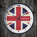 Recherche de drapeau britannique horloges Patriotique