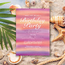 Recherche de coucher du soleil invitations Aquarelle
