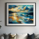 Recherche de vagues pastel posters Bleu