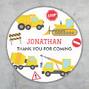 Recherche de camion jaune autocollants Fête d'anniversaire