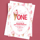 Recherche de ice cream 1ans anniversaire invitations Crème glacée premier