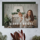 Recherche de modern trendy christmas vœux cartes Merry and bright
