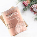 Recherche de diamant anniversaire invitations Rose doré