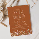 Recherche de burnt orange bridal shower invitations Floral