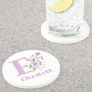 Recherche de lettre e dessous de verres Floral