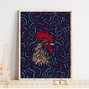 Recherche de illustration de coq posters Rouge